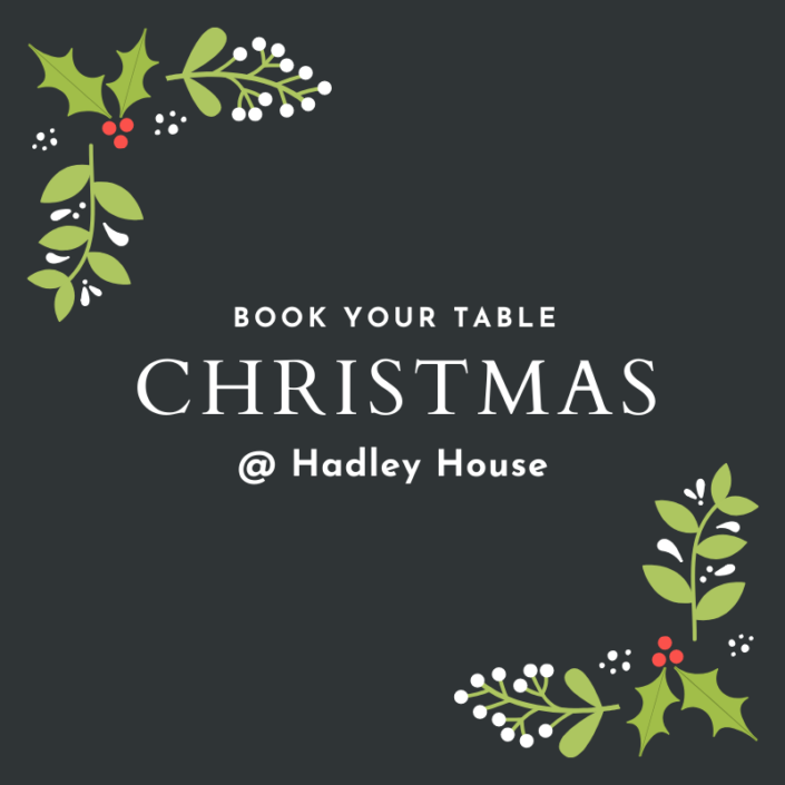 Christmas menu at Hadley House